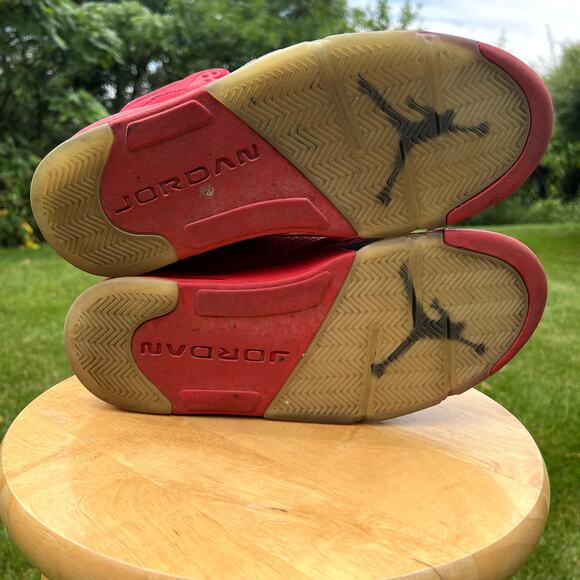 Size 11 - Nike Air Jordan 5 Retro Red Suede Men's Shoes - Ships Now - Picture 7 of 10